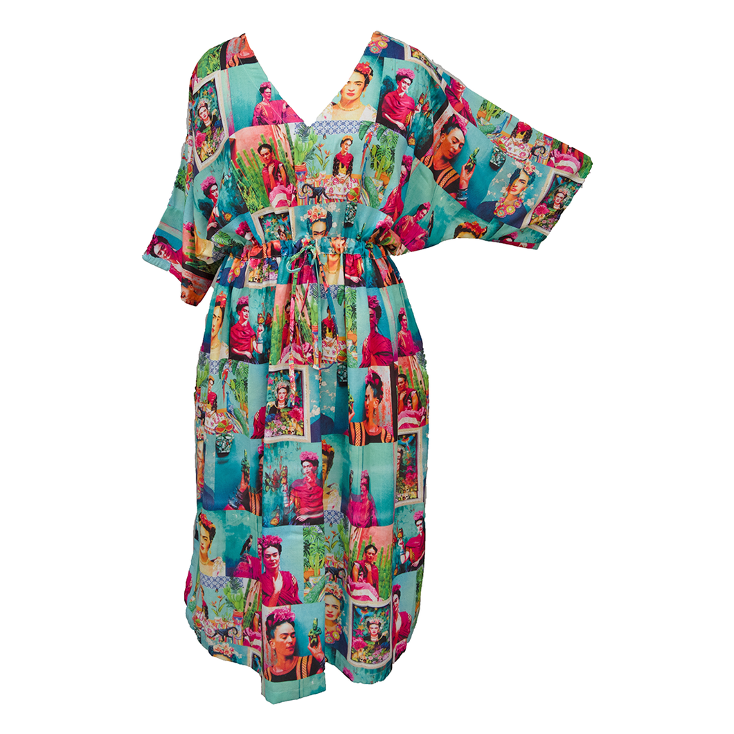 Digital Artwork Crepe Maxi Dress UK Size 18-32 M75