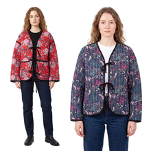 Load image into Gallery viewer, Reversible Cotton Quilted Oversized Jacket Uk size 8-20