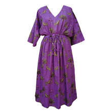 Load image into Gallery viewer, Purple Tigers Cotton Maxi Dress UK Size 18-32 SSF84