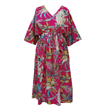 Load image into Gallery viewer, Pink Wildlife Cotton Maxi Dress UK Size 18-32 SSF83