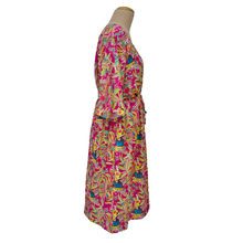 Load image into Gallery viewer, Hot Pink Digital Artwork Crepe Maxi Dress UK Size 18-32 M77