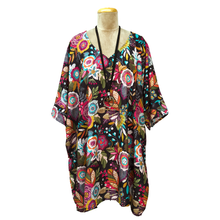Load image into Gallery viewer, Black Floral Angel Blouse Crepe Size 22 to 32 DL4