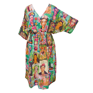 Digital Artwork Crepe Maxi Dress UK Size 18-32 M78