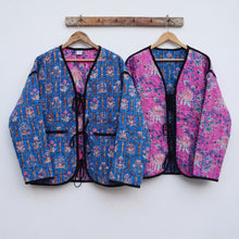 Load image into Gallery viewer, J10 Reversible Cotton Quilted Oversized Jacket Uk size 8-20