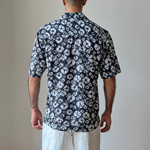 Mens Black Tie Dye Casual Shirt