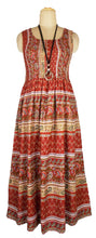 Load image into Gallery viewer, Brown cotton sleeveless long dress UK size 10-14