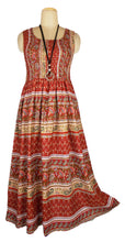 Load image into Gallery viewer, Brown cotton sleeveless long dress UK size 10-14