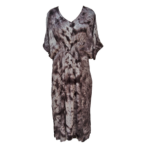 Grey Smocked Maxi Dress Size 10-32 PL6