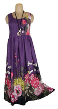 Load image into Gallery viewer, Purple cotton sleeveless long dress UK size 10-14 X10