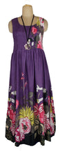 Load image into Gallery viewer, Purple cotton sleeveless long dress UK size 10-14 X10