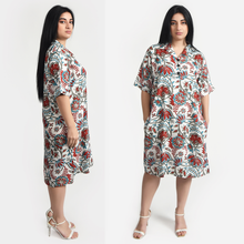 Load image into Gallery viewer, White Viscose Shirt Dress Size 12-30 SO1