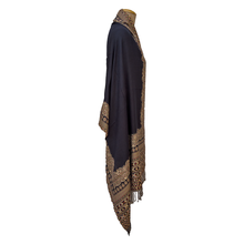 Load image into Gallery viewer, Black Kani Work Shawl W21