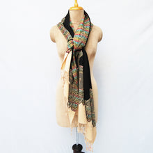 Load image into Gallery viewer, Black Cutwork Rectangle Warm Shawl WS15