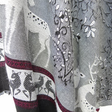 Load image into Gallery viewer, Grey Deers Rectangle Viscose Shawl WS17