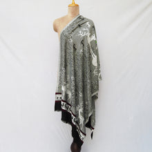 Load image into Gallery viewer, Grey Deers Rectangle Viscose Shawl WS17