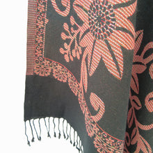 Load image into Gallery viewer, Black Reversible Rectangle Warm Shawl WS1