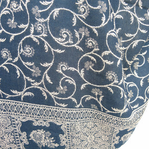 Black Reversible Rectangle Warm Shawl WS20