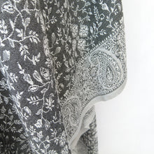Load image into Gallery viewer, Black Reversible Rectangle Warm Shawl WS21