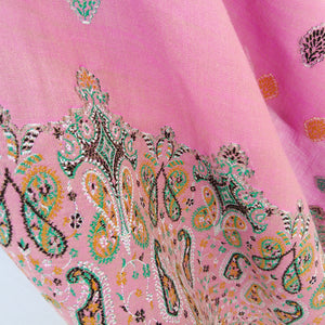Pink Cutwork Rectangle Warm Shawl WS22