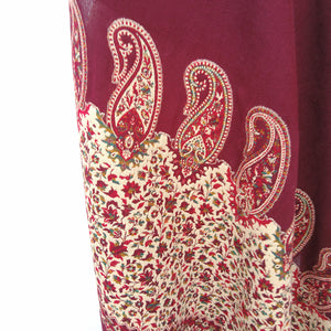 Maroon Cutwork Rectangle Warm Shawl WS23