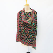 Load image into Gallery viewer, Black Reversible Rectangle Warm Shawl WS24