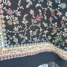 Load image into Gallery viewer, Black Reversible Rectangle Warm Shawl WS26