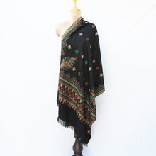 Load image into Gallery viewer, Black Cutwork Rectangle Warm Shawl WS27