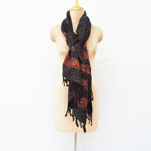 Load image into Gallery viewer, Black Cutwork Rectangle Warm Shawl WS28