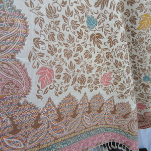 White Reversible Rectangle Warm Shawl WS31