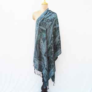 Grey Rectangle Viscose Shawl WS39