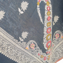 Load image into Gallery viewer, Black Reversible Rectangle Warm Shawl WS3