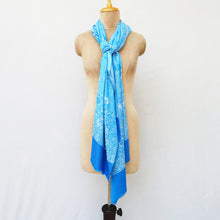 Load image into Gallery viewer, Blue Rectangle Viscose Shawl WS45