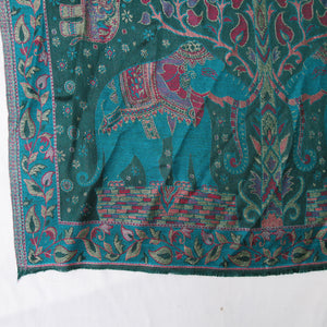 Tree of Life Reversible Rectangle Viscose Shawl WS46