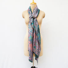 Load image into Gallery viewer, Tree of Life Reversible Rectangle Viscose Shawl WS46