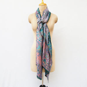 Tree of Life Reversible Rectangle Viscose Shawl WS46