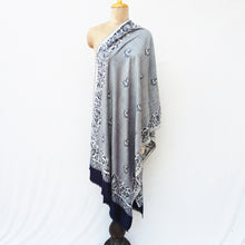 Load image into Gallery viewer, Silver Rectangle Viscose Shawl WS47
