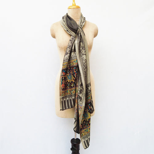 Reversible Rectangle Viscose Shawl WS48