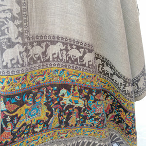 Reversible Rectangle Viscose Shawl WS48