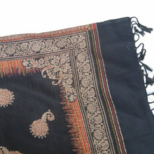 Load image into Gallery viewer, Black Reversible Rectangle Warm Shawl WS4