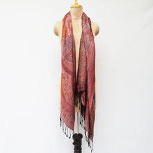 Load image into Gallery viewer, Brown Rectangle Viscose Shawl WS50