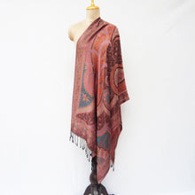 Load image into Gallery viewer, Brown Rectangle Viscose Shawl WS50