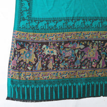 Load image into Gallery viewer, Teal Reversible Rectangle Viscose Shawl WS52