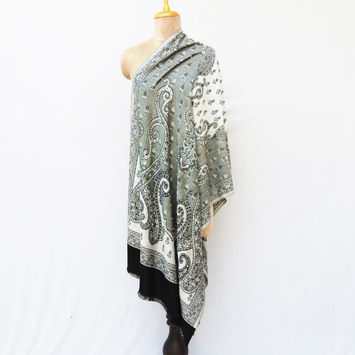 Paisley Rectangle Viscose Shawl WS53