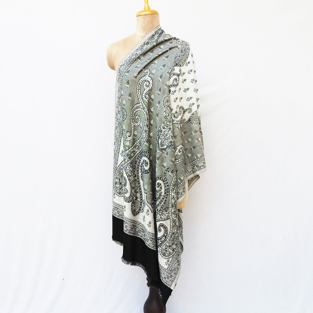 Paisley Rectangle Viscose Shawl WS53