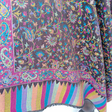 Load image into Gallery viewer, Black Reversible Rectangle Viscose Shawl WS54