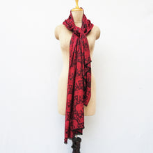Load image into Gallery viewer, Red Elephant Rectangle Viscose Shawl WS55