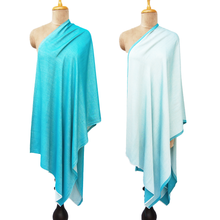 Load image into Gallery viewer, Sky Reversible Rectangle Viscose Shawl WS56