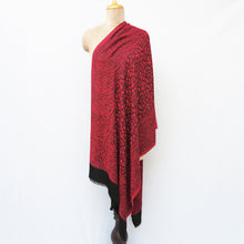 Load image into Gallery viewer, Red Rectangle Viscose Shawl WS57