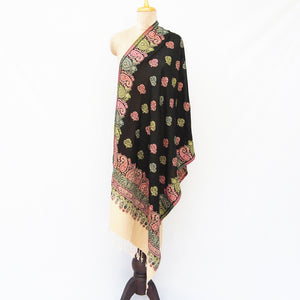 Black Cutwork Rectangle Warm Shawl WS5