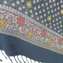 Load image into Gallery viewer, Black Reversible Rectangle Warm Shawl WS6